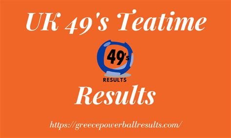 49s Teatime Results on Tuesday, 24 October 2023 (24/10/2023).